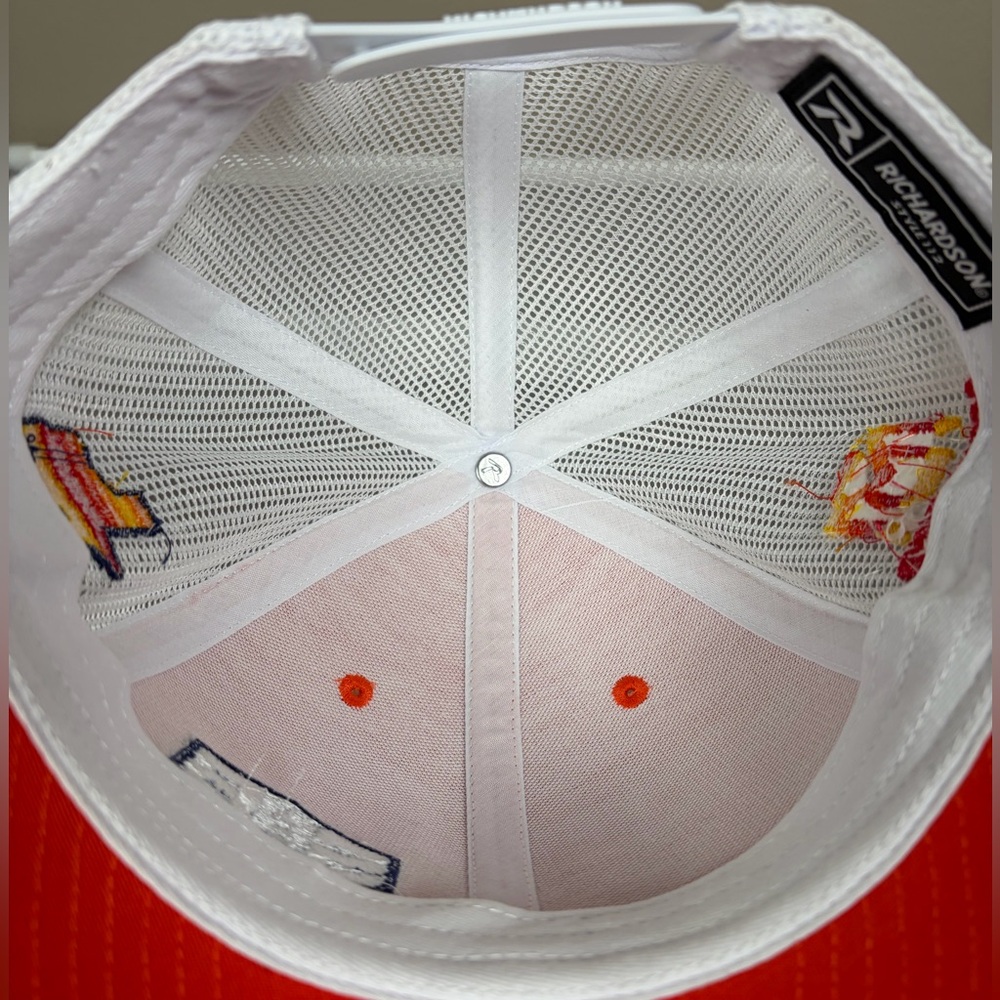 Richardson 112 Trucker Hat S&B Texas Patch Bryan Mound Orange White Snapback Cap - Picture 12 of 13